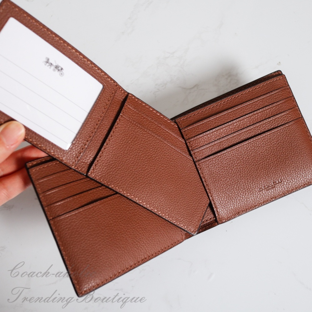 NWT Coach 3-IN-1 Mens Wallet with Varsity Stripe - Picture 6 of 8